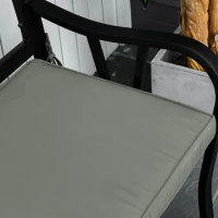 Outsunny Abnehmbare Gartenbankkissen - Schaukelbankkissen - Set mit 2 - dim. 120L x 50B cm - Füllung 5 cm - Bindeschnüre - Graues Polyester(m-5)