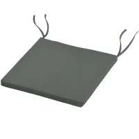 Outsunny Set mit 6 Gartenstuhlkissen Outdoor Polsterung 3 cm Polyesterstoff Maße 42L x 42B cm Dunkelgrau(m-1)