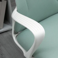 Vinsetto Ergonomischer Bürostuhl mit Armlehnen und Rollen - verstellbare Neigungs- und Höhenfunktion - Grün(m-5)