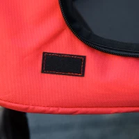 PawHut Hundekinderwagen zusammenklappbar Haustier Hund Katze Kissen inklusive Räder mit Bremse 600D Oxford-Stoff 102 x 62 x 105 cm rot(m-5)