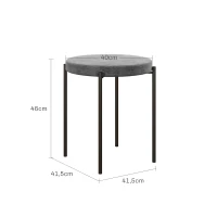HOMCOM Ensemble de 4 tabourets de cuisine, empilables, style velours, jusqu'à 100 kg, cadre en acier, 41,5 x 41,5 x 46 cm, Gris foncé(m-3)