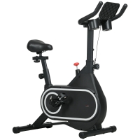 SPORTNOW Heimfahrrad leises Schwungrad LCD-Display verstellbarer Lenker und Sitz Tabletthalter Flaschenhalter aus Stahl