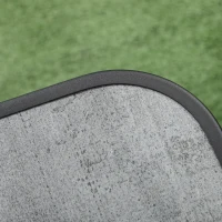 Outsunny 3-teiliges Gartenmöbelset mit 2 stapelbaren Stühlen und quadratischem Tisch mit hoher Rückenlehne und schwarzem Textilene-Bezug(m-5)