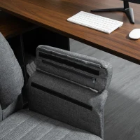 HOMCOM High Back Double-Tier Armrest Office Chair Grey(m-9)