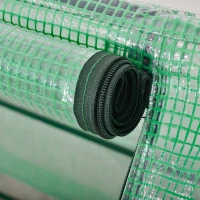 Outsunny Serra per Piante Orto con 2 Coperture in PE e PVC, Struttura in Acciaio - Verde 180x90x90cm(m-10)