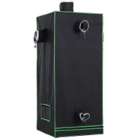 Outsunny Tenda da Coltivazione Idroponica in Mylar e Oxford 600D per Riflettere la Luce grow box grow tenda 60x60x140 cm(m-13)