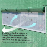 Outsunny Seră Tunel cu 3 Uși Rulante, 6 Ferestre, Țăruși și Frânghii, Seră de Grădină din Oțel Galvanizat, 6x3x2 m, Verde(m-5)