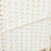 HOMCOM Biombo de 6 Painéis Separador de Ambientes Dobrável 240x170 cm para Sala de Estar Dormitório Escritório Branco(m-8)