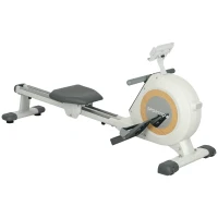 SPORTNOW Roeiapparaat met 16 verstelbare niveaus, LCD-monitor en mobiele telefoonhouder, voor thuisfitness, 150 kg belastbaar(m-11)