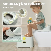 AIYAPLAY Oliță pentru Copii 3 în 1 cu Tavă Detașabilă, Convertibilă în Taburet și Scaun, 35,6x31,8x29,5 cm, Gri(m-6)