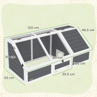 PawHut Terrarium dla żółwi, ogrodowe terrarium bez dna, łatwe do otwarcia, dom dla żółwi, Jasnoszary(m-3)