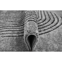Homcom Teppich mit mit Hoch-Tief-Struktur 170 x 120 x 2,1 cm Grau(m-5)