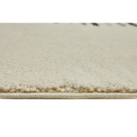 Homcom Teppich mit mit Hoch-Tief-Struktur 170 x 120 x 2,1 cm Creme(m-3)