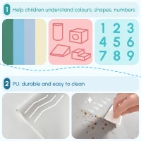 HOMCOM 4-Piece Soft Play Set for Toddlers 1-3 Years, Multi-colored(m-8)