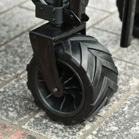 Outsunny Carrello da Giardino Carico max 70kg con Maniglia Telescopica, in Metallo e Tessuto Oxford, 108x55 cm, Grigio(m-11)