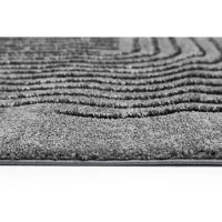 Homcom Teppich mit mit Hoch-Tief-Struktur 230 x 160 x 2,1 cm Grau(m-3)