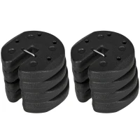 Outsunny Gazebo Weights Set of 8, 24KG Weights for Gazebo Legs with Reinforce Pins and Carry Belt, for Gazebos Shelters Marquees Tents(m-1)