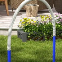 PawHut Conjunto de Treinamento de Agilidade para Cães com 4 Peças com Bolsa de Transporte para Treino Branco e Azul(m-8)