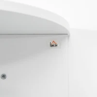 HOMCOM Wall Mounted Bathroom Cabinet with Mirror Single Door Storage Organizer 2-tier Inner Shelves White(m-10)