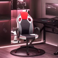 HOMCOM Cadeira Gaming com Altura Ajustável Suporte Lombar e Apoio para a Cabeça 60,5x67x107,5-116,5 cm Multicor(m-7)