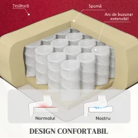 Homcom Fotoliu Electric Cu Ridicare – Telecomanda & Suport Picioare, Rosu(m-5)