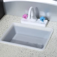 HOMCOM Cozinha de Brinquedo Infantil Cozinha de Madeira para Crianças com Acessórios Cozinha para Crianças com Forno Micro-Ondas Lavatório 105x31,5x95 cm Cinza e Preto(m-8)