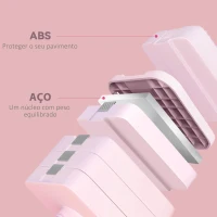 SPORTNOW Halteres Ajustáveis 5 kg Conjunto de Halteres com Pega Antiderrapante Conjunto de Halteres para Treino Rosa(m-6)