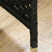 HOMCOM Biombo de 4 Painéis Separador de Ambientes Dobrável 160x170 cm para Sala de Estar Dormitório Escritório Preto(m-9)