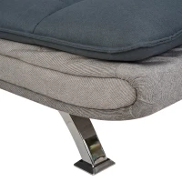 HOMCOM 2-IN-1 Three Seater Sofa Bed Single Bed Recliner Adjustable Wood Frame 185W x 97D x 84H cm(m-8)