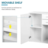 HOMCOM Free Standing Storage Cabinet Console Sideboard Table Living Room Entryway organizer(m-5)