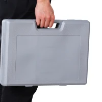 HOMCOM Hantelset 4 Hantelpaare mit Koffer 0,5 kg/1 kg/1,5 kg/2 kg Eisen+Kunststoff Rot Gelb Grün Lila(m-14)