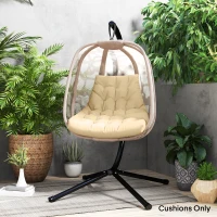 Outsunny Zitkussen voor Buiten: Tuingeschikt Kussen voor Hangmand en Schommelstoelen, Buitenkussen, Beige(m-2)