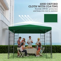 Outsunny Copertina Foisor 298×298 cm Verde(m-6)