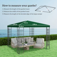 Outsunny Copertina Foisor 298×298 cm Verde(m-3)