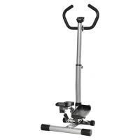 HOMCOM Stepper Heimtrainer für Zuhause mit LCD-Bildschirm einstellbare Geschwindigkeit Metall ABS 55 x 53 x 118-128 cm(m-15)