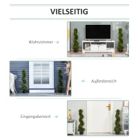 Outsunny Sztuczna roślina spiralna, Spiralny cedr z doniczką, 90 cm, Sztuczna cedrówka do dekoracji zewnętrznej i wewnętrznej, Zielona(m-4)