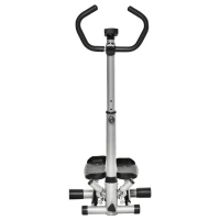 HOMCOM Stepper Heimtrainer für Zuhause mit LCD-Bildschirm einstellbare Geschwindigkeit Metall ABS 55 x 53 x 118-128 cm(m-17)