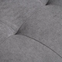HOMCOM Modern 2-Seater  Loveseat Button-Tufted Fabric Couch with Storage Chest, Rubberwood Legs, Grey(m-8)