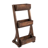 Outsunny ghiveci vertical lemn pe 3 nivele 61x48x118cm, maro(m-11)