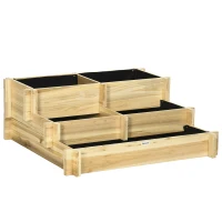 Jardiniera 3 Niveluri din Lemn de Brad – Cultivare Usoara in Gradina(m-11)