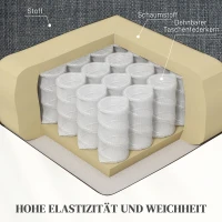 HOMCOM Massagesessel mit Heizfunktion, 2 Massagebereiche, Liegefunktion, bis 150 kg, Dunkelgrau(m-6)