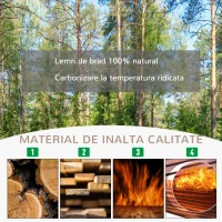 Outsunny ghiveci vertical lemn pe 3 nivele 61x48x118cm, maro(m-5)