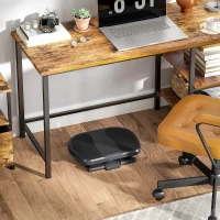 HOMCOM Apoio para os Pés com Superfície Texturizada Inclinação de 0-30° Massagem e Altura Ajustável em 3 Níveis 45x34x10-16,5 cm Cinza(m-9)