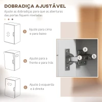 HOMCOM Móvel Auxiliar de Cozinha Moderno Móvel para Micro-Ondas com Prateleiras 3 Portas Compartimento Aberto 80x35x97 cm Branco(m-5)