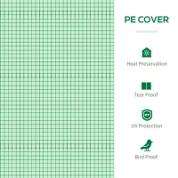 Outsunny Mini-kas kweekbed foliekas, weerbestendig, 180 x 92 x 92 cm, Groen(m-4)