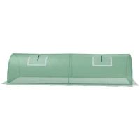 Outsunny foliekas minitunnelkas met gaasvenster, UV-bestendig koudframe voor tuinteelt, PE-folie, groen, 200 x 80 x 45 cm(m-8)