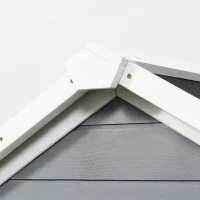 PawHut Cusca pentru Iepuri si Rozatoare pentru Exterior din Lemn Gri(m-8)