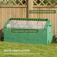 Outsunny Mini-kas kweekbed foliekas, weerbestendig, 180 x 92 x 92 cm, Groen(m-5)