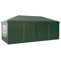 Outsunny 3 x 6m Pop-Up Gazebo, with Curtain Walls and Windows - Dark Green(m-12)