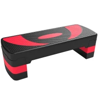 HOMCOM Aerobic Stepper, Hoogteverstelbaar voor Indoor en Outdoor, Belastbaar tot 150 kg, 80 x 31 x 10-20 cm, Rood(m-10)